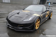 Load image into Gallery viewer, 2013-2019 Corvette C7 Z06 Grandsport Carbon Fiber Front Lip w/ Caps - Carbonado Aero