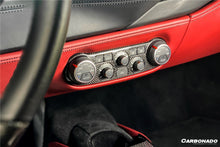 Load image into Gallery viewer, 2015-2020 Ferrari 488 GTB Spider Dry Carbon Fiber AC Control Panel Cover