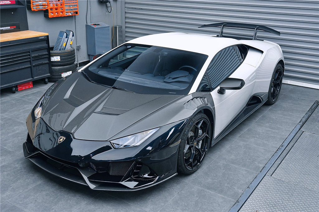 2015-2025 Lamborghini Huracan LP610 & LP580 & EVO & Tecnica VRS Style Carbon Fiber Hood - Carbonado