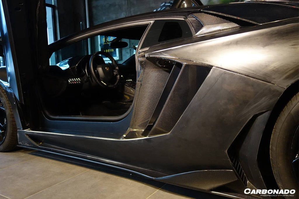 2011-2016 Lamborghini Aventador LP700 Coupe OEM Style Carbon Fiber Quarter Panel Fender Vent Inside - Carbonado