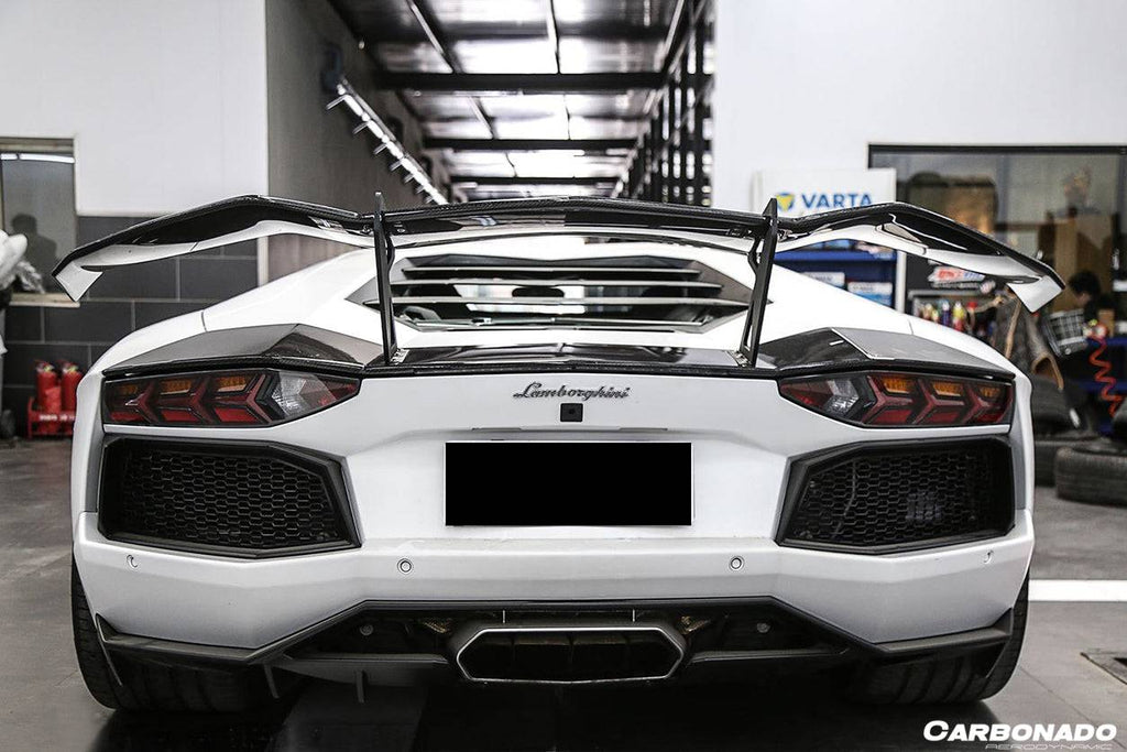2011-2022 Lamborghini Aventador LP700 LP750 LP740 LP720 LP780 Coupe & Roadster RZS Style Carbon Fiber Trunk Spoiler - Carbonado