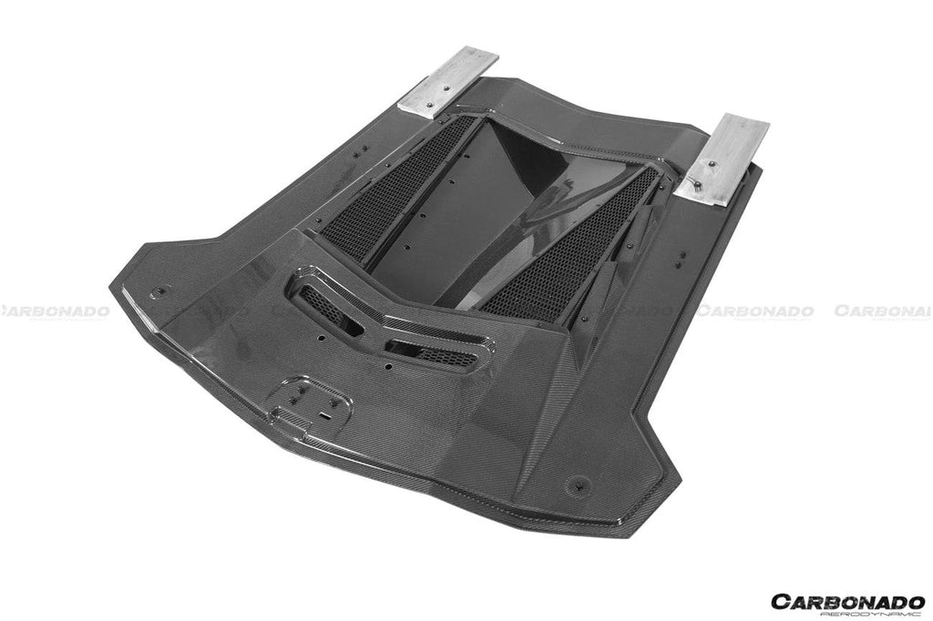 2011-2016 Lamborghini Aventador LP700 Coupe DM Style Carbon Fiber Engine Trunk - Carbonado Aero