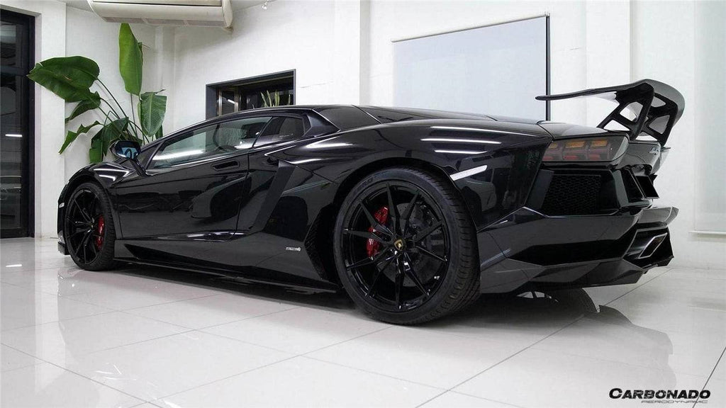 2011-2016 Lamborghini Aventador LP700 DM Style Carbon Fiber Rear Lip - Carbonado Aero