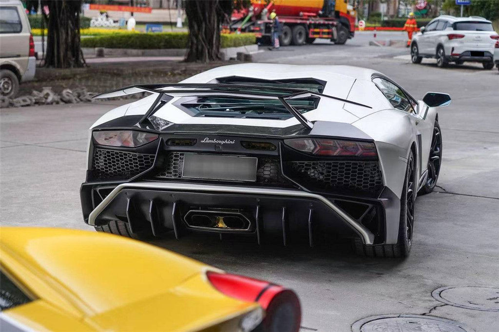 2011-2022 Lamborghini Aventador LP700 LP750 LP740 LP720 LP780 Coupe & Roadster OTC Style Trunk Spoiler Wing w/ Base - Carbonado