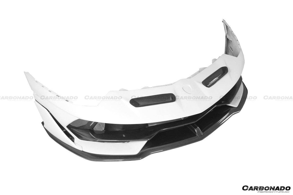 2011-2021 Lamborghini Aventador LP700 LP740 LP750 Coupe/Roadster SVJ Style Part Dry Carbon Fiber Front Bumper - Carbonado Aero