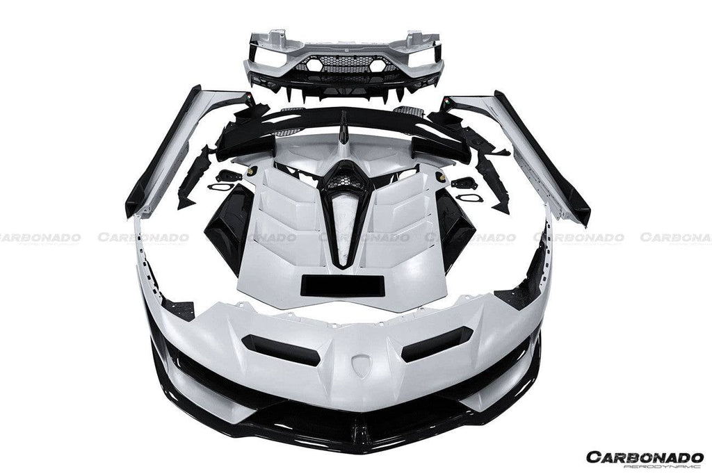 2011-2021 Lamborghini Aventador LP700 LP740 LP750 Coupe/Roadster SVJ Style Part DRY Carbon Fiber Aero Full Kit - Carbonado Aero