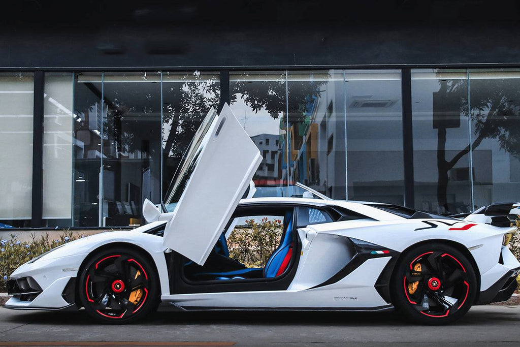2011-2021 Lamborghini Aventador LP700 LP740 LP750 Coupe Roadster SVJ Style Part Dry Carbon Fiber Side Skirts - Carbonado