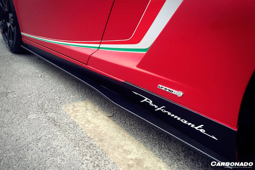 2004-2014 Lamborghini Gallardo LP570 Style Side Skirts - Carbonado Aero