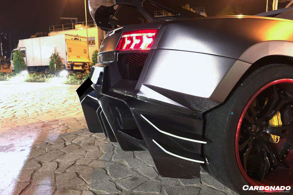 2004-2008 Lamborghini Gallardo IRON Style Rear Bumper - Carbonado Aero