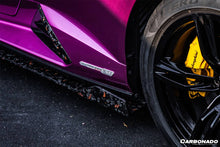 Load image into Gallery viewer, 2019-2023 Lamborghini Huracan EVO OD Style DryCarbon Fiber Side Skirts - Carbonado Aero