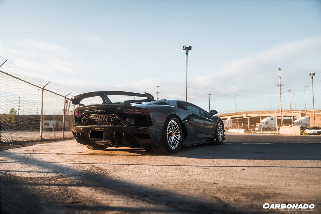 2011-2021 Lamborghini Aventador LP700 LP740 LP750 Coupe Roadster SVJ Style Part DRY Carbon Fiber Engine Hood And Wing