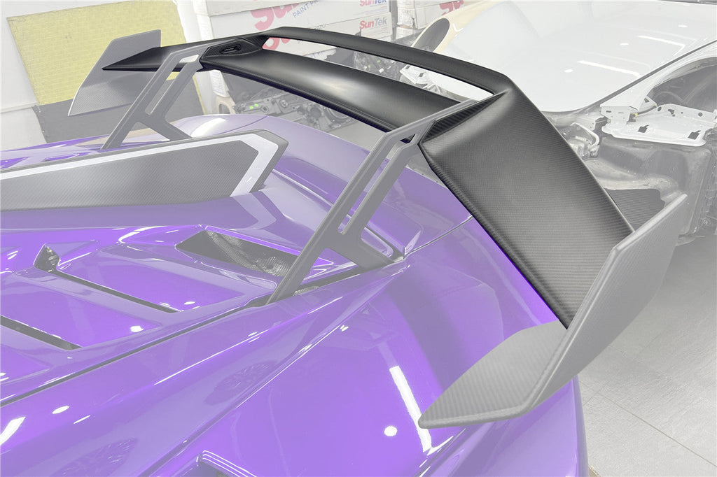 2021-2024 Lamborghini Huracan STO Dry Carbon Fiber Trunk Spoiler Wing Plate - Carbonado
