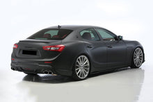 Load image into Gallery viewer, 2014-2017 Maserati Ghibli S/Q4 M157 W Style Rear Lip Diffuser with Exhaust Tips - Carbonado