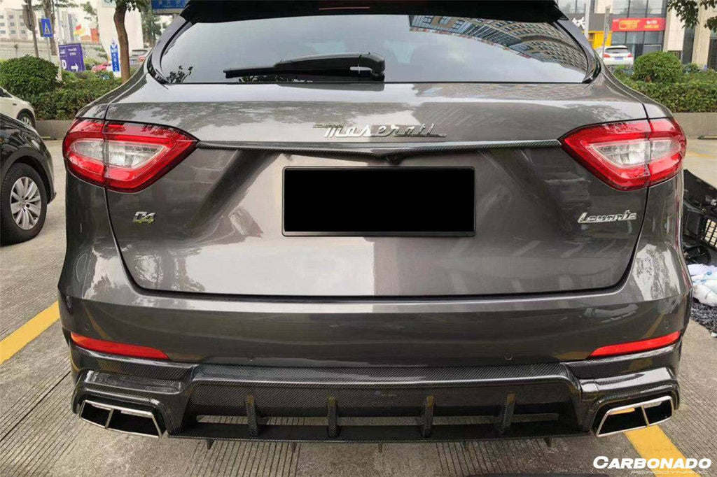 2017-2023 Maserati Levante Modena/GT OD Style Rear Diffuser Lip (NO Exhaust Tips) - Carbonado
