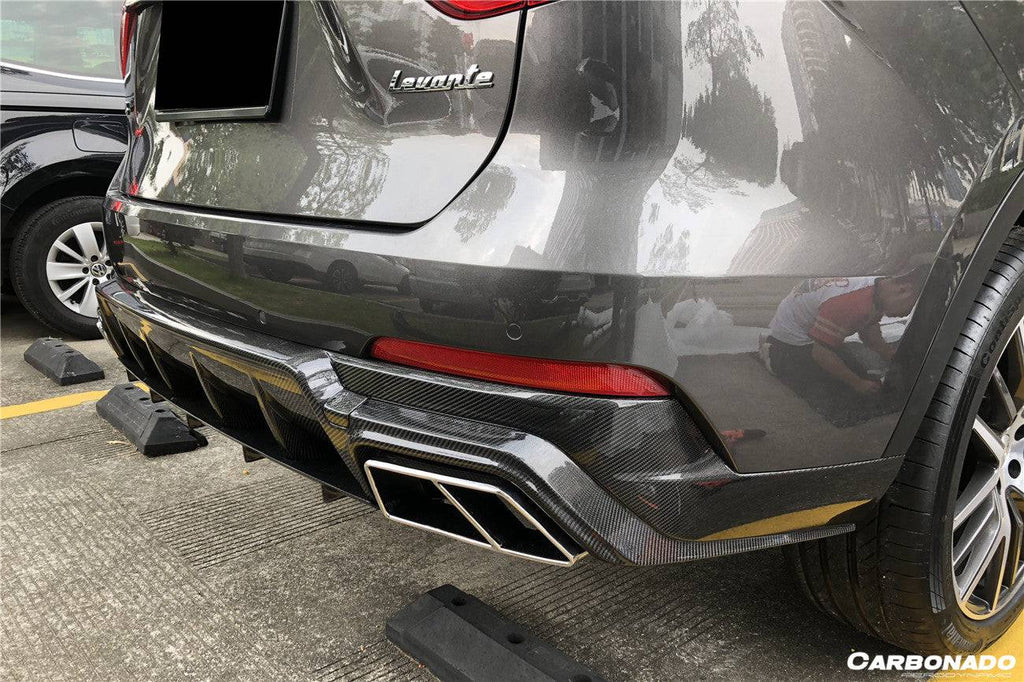 2017-2023 Maserati Levante Modena/GT OD Style Rear Diffuser Lip (NO Exhaust Tips) - Carbonado Aero