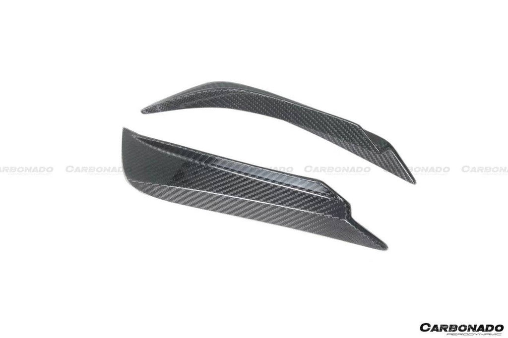 2020-2024 Maserati MC20 SVD Style DRY Carbon Fiber Front Canards - Carbonado Aero