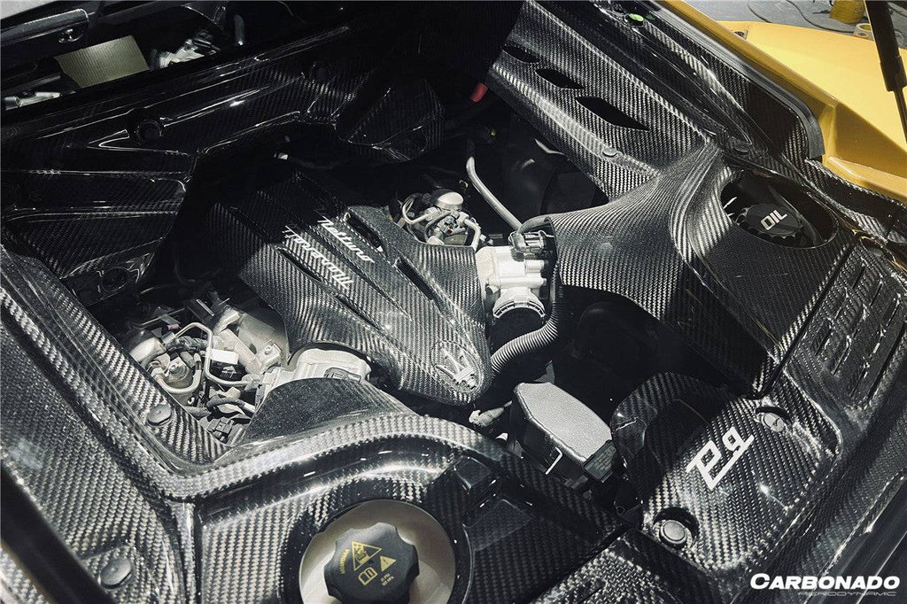 2020-2024 Maserati MC20 Dry Carbon Fiber Engine Bay Room Interior - Carbonado Aero