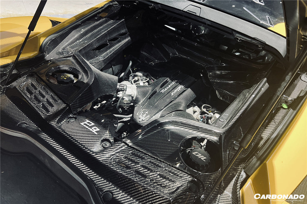 2020-2024 Maserati MC20 Dry Carbon Fiber Engine Bay Room Interior - Carbonado Aero