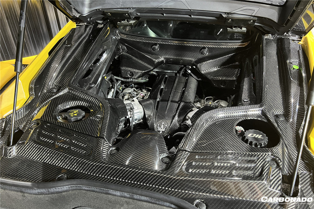 2020-2024 Maserati MC20 Dry Carbon Fiber Engine Bay Room Interior - Carbonado Aero