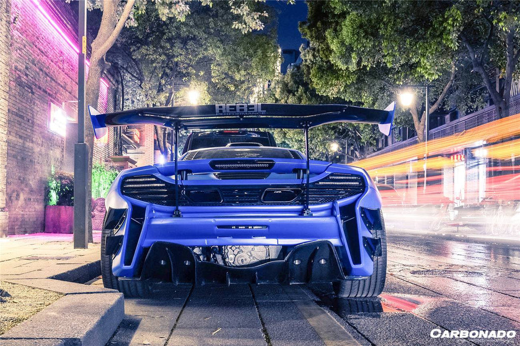 2011-2017 McLaren 650S/MP4 12C Rebel Performance Style Spoiler and rear bumper - Carbonado Aero
