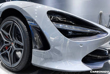 Load image into Gallery viewer, 2017-2022 McLaren 720s OEM Style Dry Carbon Fiber Headlight Inserts Tim Replacement - Carbonado Aero