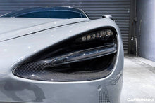 Load image into Gallery viewer, 2017-2022 McLaren 720s OEM Style Dry Carbon Fiber Headlight Inserts Tim Replacement - Carbonado Aero