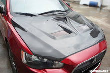 Load image into Gallery viewer, 2008-2016 Mitsubishi Lancer VTX Style Carbon Fiber Hood - Carbonado Aero
