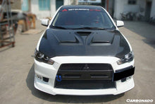 Load image into Gallery viewer, 2008-2016 Mitsubishi Lancer VTX Style Carbon Fiber Hood - Carbonado