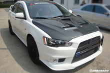 Load image into Gallery viewer, 2008-2016 Mitsubishi Lancer VTX Style Carbon Fiber Hood - Carbonado Aero