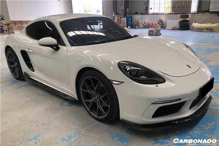 2017-2023 Porsche 718 Cayman & Boxster AM Style Carbon Fiber Side Skirts - Carbonado
