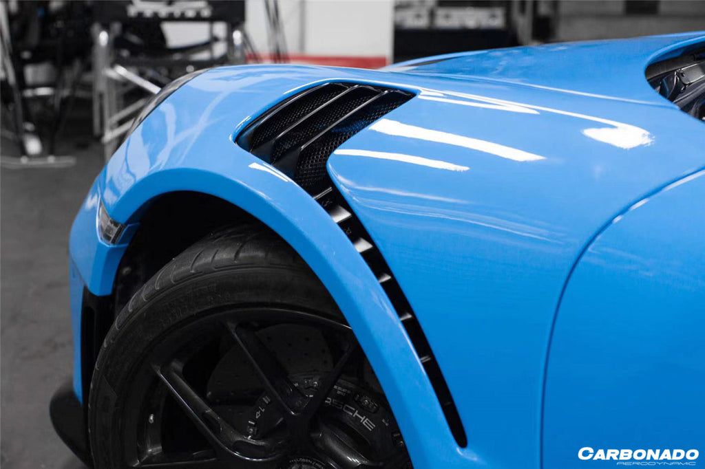 2013-2019 Porsche 991 Turbo/S GT2RS Style Front Bumper and Fender - Carbonado Aero
