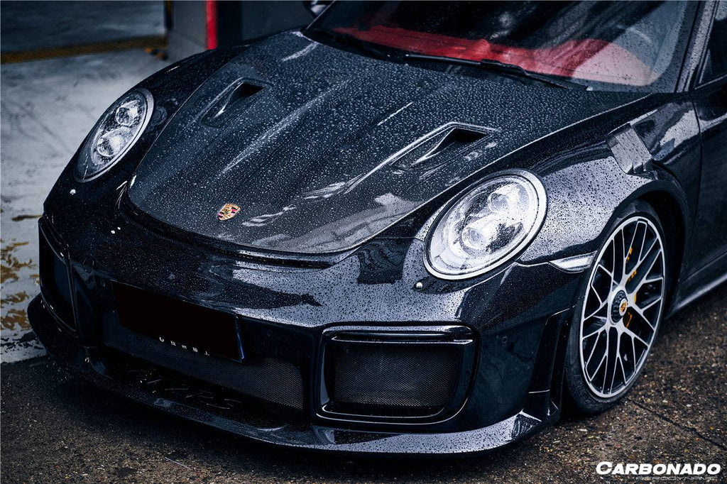 2013-2019 Porsche 991 Turbo/S GT2RS Style Front Bumper and Fender - Carbonado Aero