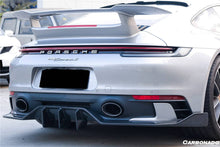 Load image into Gallery viewer, 2019-2023 Porsche 911 992 Carrera/Targa Sport Design Bumper WP Style Dry Carbon Fiber Rear Lip - Carbonado Aero