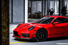 Load image into Gallery viewer, 2019-2023 Porsche 911 992 Carrera/Targa Sport Design WP Style Dry Carbon Fiber Bumper Canards - Carbonado Aero