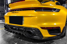 Load image into Gallery viewer, 2020-2023 Porsche 911 992 Turbo S TA Style DRY Carbon Fiber Rear Lip With Winglets - Carbonado