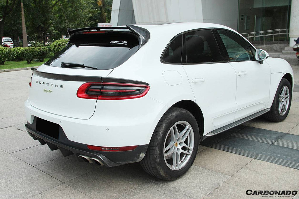 2014-2019 Porsche Macan BS Style Carbon Fiber Rear Decklid Spoiler - Carbonado
