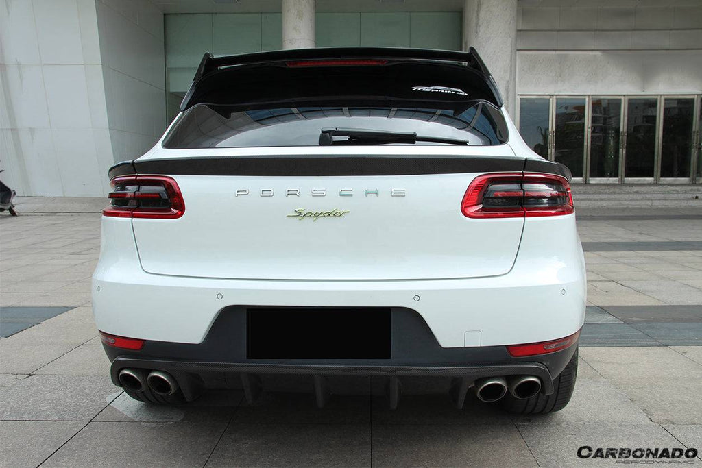 2014-2019 Porsche Macan BS Style Carbon Fiber Rear Decklid Spoiler - Carbonado Aero
