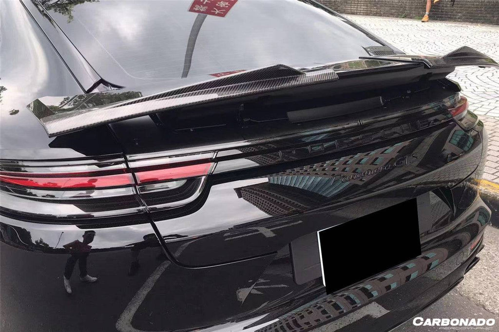 2017-2023 Porsche Panamera 971 TA Style DRY Carbon Fiber Trunk Spoiler - Carbonado Aero