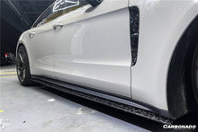 Load image into Gallery viewer, 2017-2023 Porsche Panamera 971 4S/4/GTS OD Style DRY Carbon Fiber Side Skirts - Carbonado Aero