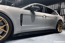 Load image into Gallery viewer, 2017-2023 Porsche Panamera 971 4S/4/GTS OD Style DRY Carbon Fiber Side Skirts - Carbonado Aero