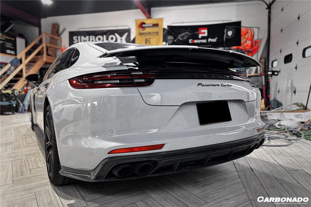 2017-2023 Porsche Panamera 971 4S/4/GTS OD Style Carbon Fiber Rear Lip - Carbonado Aero