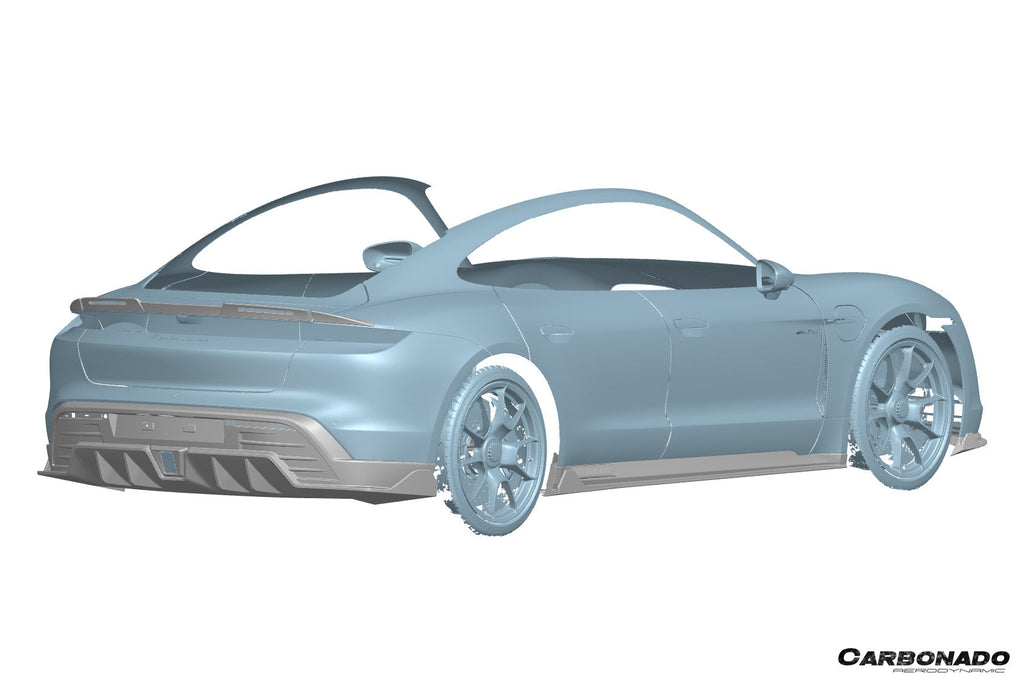2019-2024 Porsche Taycan AD Style DRY Carbon Fiber Trunk Spoiler