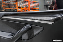 Load image into Gallery viewer, 2020-2023 Tesla Model 3/Y OEM Style Autoclave Carbon Fiber Door Trim Interior Replacement - Carbonado Aero