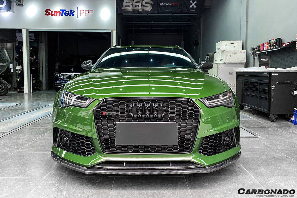 2013-2018 Audi RS6 Avant MN Style Carbon Fiber Front Lip - Carbonado Aero