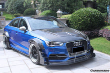 Load image into Gallery viewer, 2013-2016 Audi S3 A3 Sline Sedan BKSS Style Carbon Fiber Wide Fender Flare - Carbonado Aero