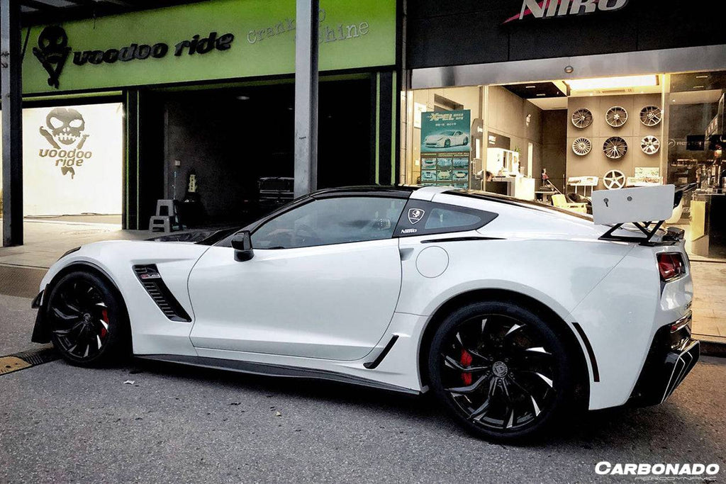 2013-2019 Corvette Z06 Grandsport AR Style Carbon Fiber Side Skirts - Carbonado Aero