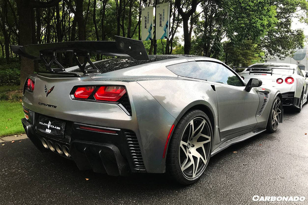 2013-2019 Corvette Z06 Grandsport AR Style Carbon Fiber Side Skirts - Carbonado