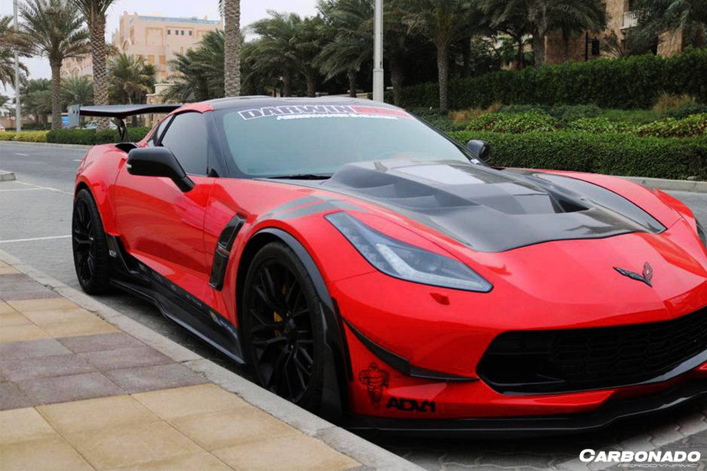 2013-2019 Corvette Z06 Grandsport AR Style Carbon Fiber Side Skirts - Carbonado Aero