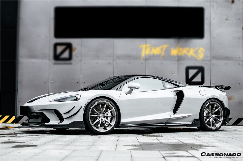 2020-2023 McLaren GT WP Style DRY Carbon Fiber Side Air Intake Blades - Carbonado Aero