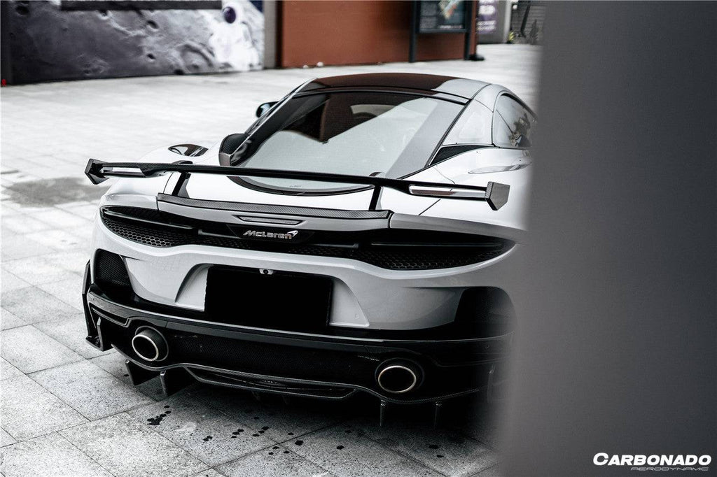2020-2023 McLaren GT WP Style DRY Carbon Fiber Rear Diffuser Lip - Carbonado Aero